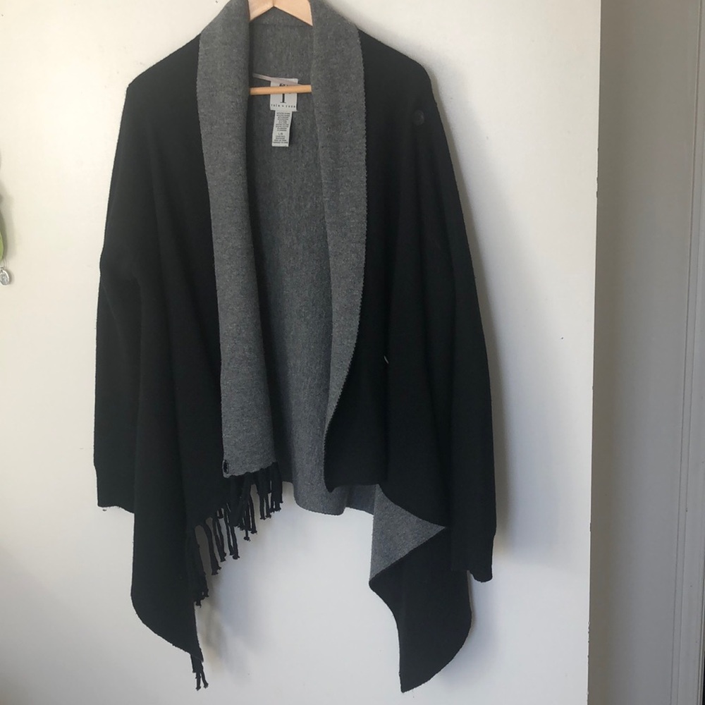 Asymmetrical wrap sweater